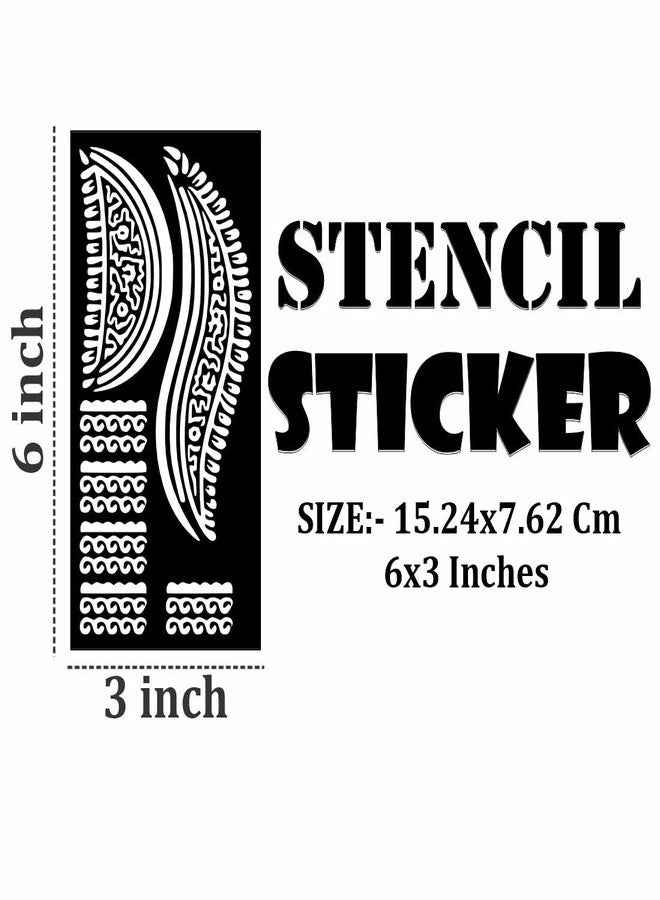 Komstec Easy to Use Mehndi Stencil Design Kit for Hands, Fingers, and Wrist - Image 4